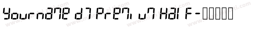 Yourname D7 Premium Half字体转换